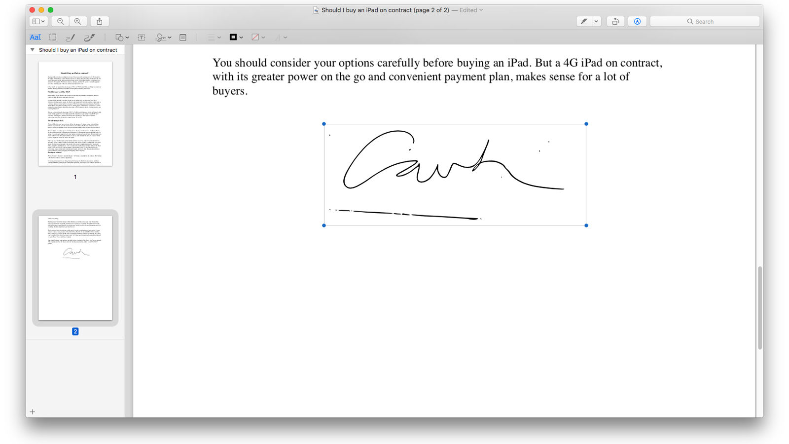 Digital Signature In Excel For Mac